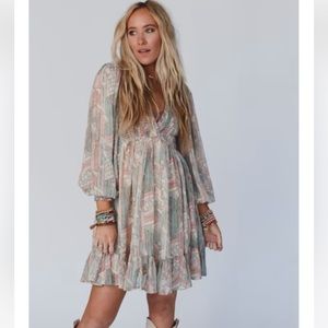 NWT Three Bird Nest Colors of the Wind Mini Dress